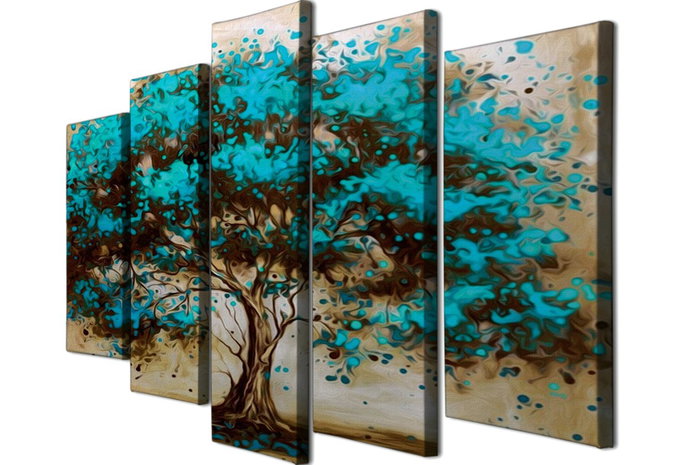 Wallity BC75 Lienzo Decorativo de 5 Piezas Multicolor